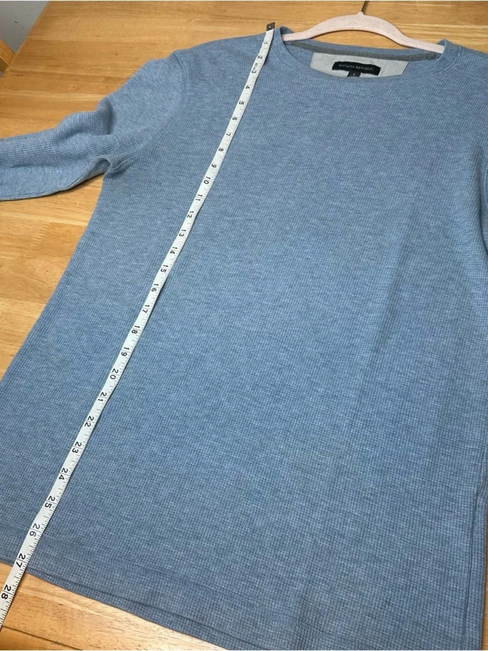 Banana Republic Mens Light Blue Long Sleeve Pullover Shirt Size S Small